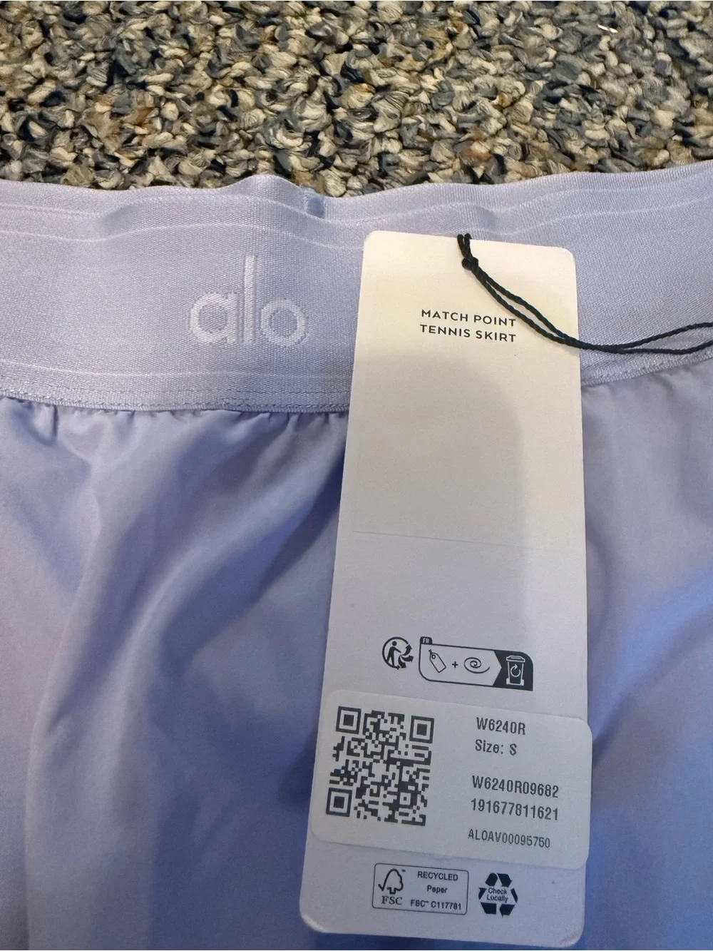 NWT ALO YOGA Match Point Skirt Light Provence Blue
